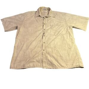 Pierre Cardin 100% Cotton Button Down Short Sleeved Shirt Sz L
